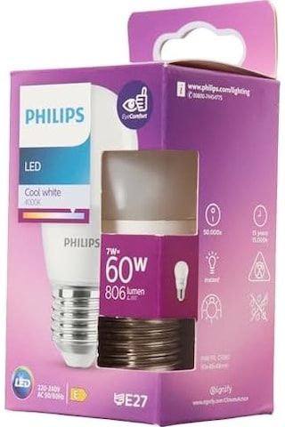 Led 60w P48 E27 Cw Gün Işığı 4000k Dim Edilmez Beyaz