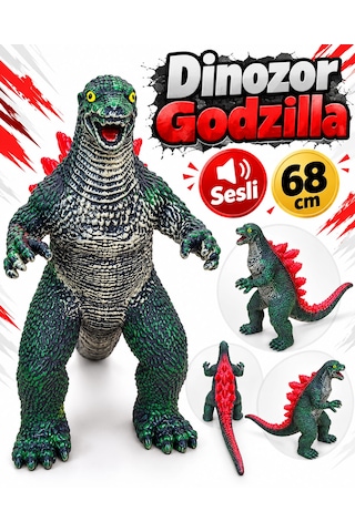 Oyuncak Godzilla Sesli Yumuşak Dinozor Büyük Boy 68 Cm Dev Monster Canavar Oyun Arkadaşı