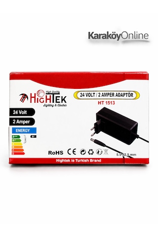 24v 2a Adaptör 5.5x2.5mm Jack Uçlu Priz Tipi Plastik Kasa Güç Kaynağı