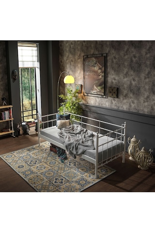 Bedliga Lalas Daybed Ferforje Metal Tek Kişilik Karyola 90X200 (489966383)