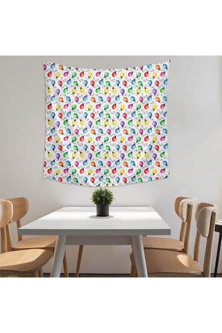 Noel Desenli 59x59 İnç Kare Duvar Halısı, Oturma Odası, Yatak Odası Ve Genç Odası İçin-a143