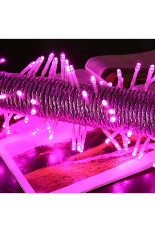 10 Metre Pembe Led Işık Pembe İp Led Işık Kablo Işık 220v Fişli Işık Dekorasyon Işığı Pembe Noel Işığı Gün Işığı