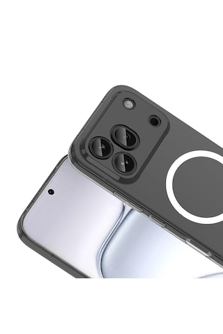 Honor 600 Pro 5g Kamera Korumalı M-safe Şarj Özellikli Şeffaf Pürüzsüz London Sert Pc Kapak
