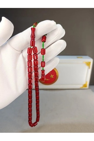 Ateş Kehribar Tesbih Dabbas Usta Yapımı 94015666
