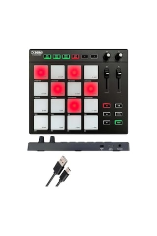 Midi Live Paket - Ses Kartlı Mikser Ve Pad Controller Seti Açık Bej