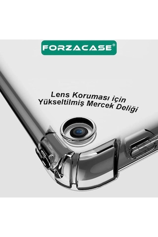 Forzacase Samsung Galaxy Tab A11 8.7 Uyumlu Anti Shock Silikon Kılıf + Nano Ekran Koruma Filmi Fc014 Silikon
