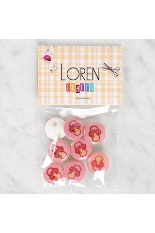 Loren Crafts 8'li Emzik Düğme - 1007