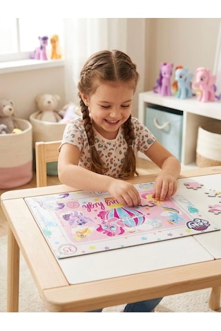 My Little Pony'nin Büyülü Dünyasını Keşfet 35 Parçalı Çerçeveli Eğlenceli Öğretici Yapboz