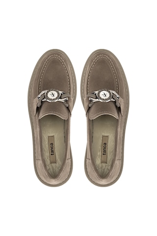 Tamer Tanca Kadın Vegan Vizon Loafer Ayakkabı 817 0890 Bn Ayk Sk22/23 Vızon Suet Vizon