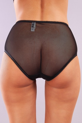 Golshan Gaspara Control Slip, Kadın Güpürlü Tül Siyah Renk Yüksek Bel Külot Çok Renkli