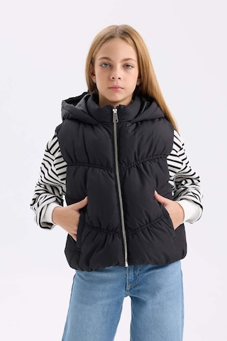 DeFacto Kız Çocuk Su İtici Kapüşonlu Fermuarlı Şişme Yelek D6918A825SPBK27