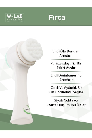 W-Lab Cosmetics Yüz Temizleme Fırçası Beyaz