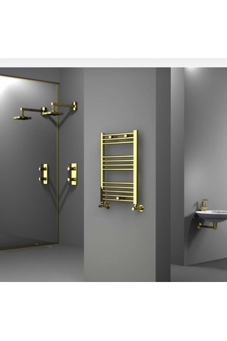 İsaoğlu Yapı Gold Havlupan Gold Radyatör Altın Havlupan 50 70 Vanalar Dahil Komple Set Banyo Radyatör