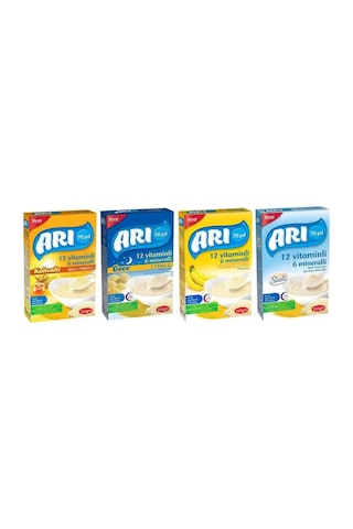 Arı 12 Vitaminli 6 Mineralli Sütlü + Sütlü Muzlu + Ballı İrmikli Kahvaltı + 7 Tahıllı Gece Pirinç Unu 250 G
