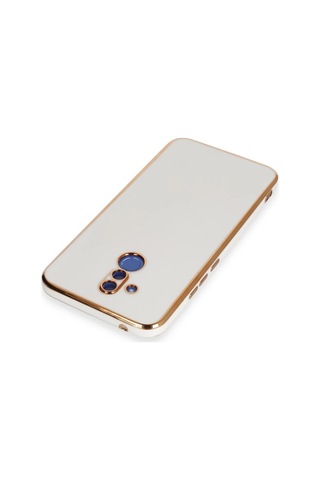 Huawei Mate 20 Lite Kılıf Volet Silikon - Beyaz Düz Renkli