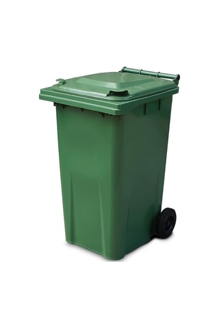 Yeşil Plastik Çöp Konteyneri 240 Litre Konteyner - A+ Isıya Karşı