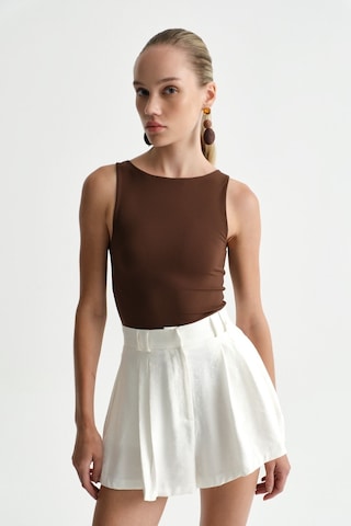 Açelyaokcu Premium Darcy Halter Yaka Bodysuit Kahverengi