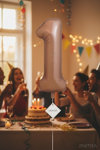 Çikolata Kahverengi Retro Rakam 1 Folyo Balon 32 İnç 1 Yaş Doğum Günü Vintage Konsept Parti Sayı Dekorasyon Balonu Çok Renkli