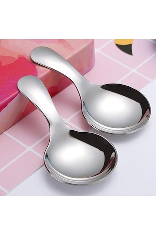 Jms Sevimli Paslanmaz Çelik Mutfak Kısa Saplı Şeker Tuz Baharat Kaşığı