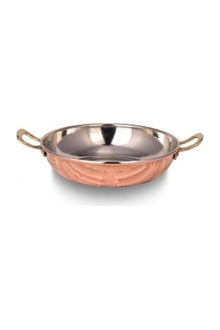 Turna Bakır Çelebi Tava 3 No 18 CM Düz Kırmızı Turna7555-1