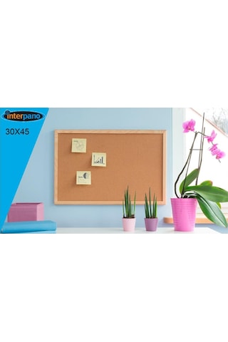 İnterpano 30X45 Mantar Pano Ahşap Çerçeve (Int-510)