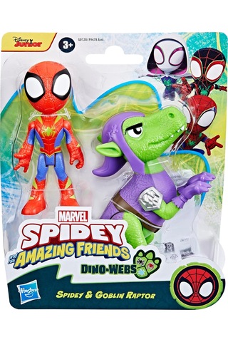 Spidey And His Amazing Friends Dino Webs Spidey & Goblin Raptor G Marvel