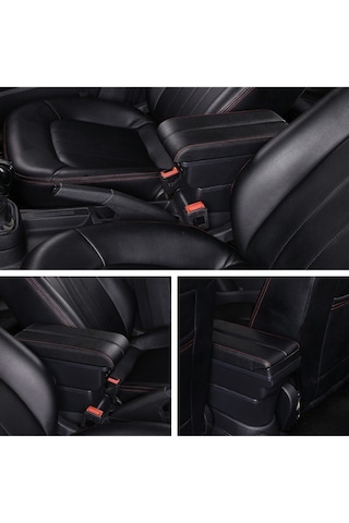 Peugeot 207 2010-2020 Sürgülü Kolçak Kol Dayama 2 Adet Usb Li Araca Özel Delmesiz Vidasız Montaj