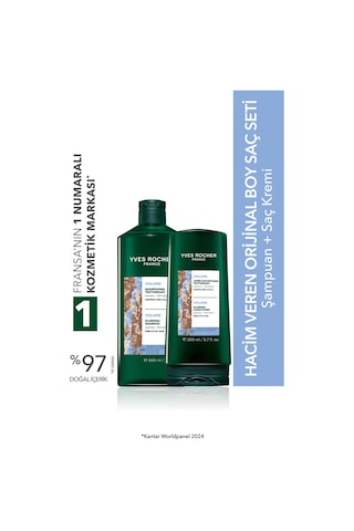 Yves Rocher Hacim Veren Orjinal Boy Saç Seti- Şampuan 300 Ml & Saç Kremi 200 Ml