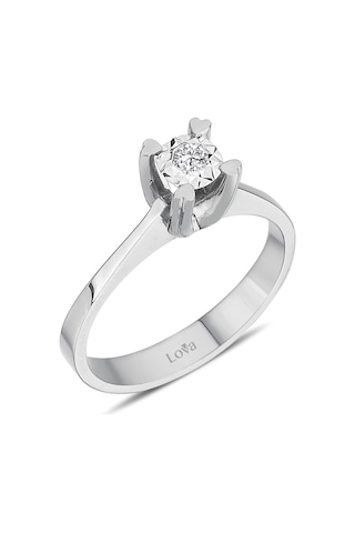 Lova 0,50 Karat Efektli Pırlanta Tektaş Yüzük - 1070092
