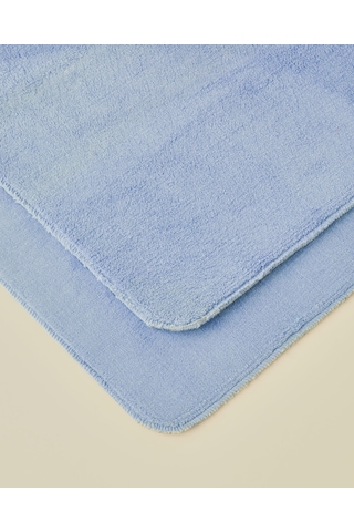 Basicline Kaydırmaz Taban Banyo Paspası Seti 60x100 Cm + 50x60 Cm Ortanca Lila
