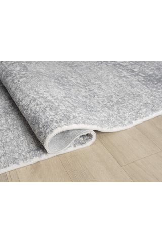 Mariesse Home Vita Serisi Bambu Dokulu Modern Sık Dokuma Koridor Kesme Yolluk Dokuma Makine Halısı Gri