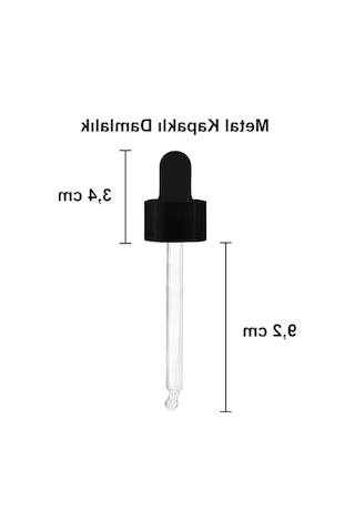 Metal Kapaklı Damlalık Dropper Şişesi - 100 Ml, Cam Şişe 6 Adet