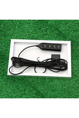 Boatshop1 Usb 4p 1 Adet Güneş Paneli 4 Usb Arayüzü Karavan Piknik Tekne Cep Telefonu Evcil Hayvan Yatağı İçin Solar Enerji Kaynağı