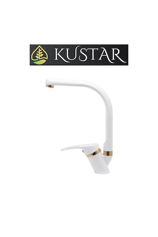 Kustar Tyal Gold Beyaz Mutfak Evye Bataryası