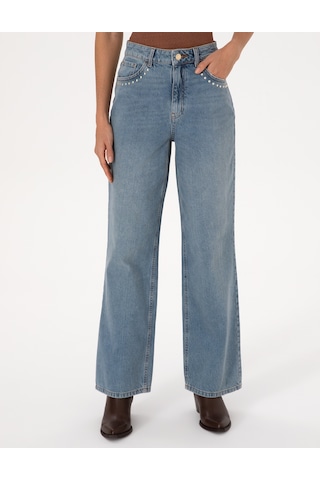 Pierre Cardin Kadın Mavi Pantolon Jean 50308443-vr036 Mavi