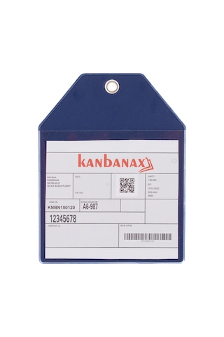50'li Paket Askılı Kanban Cebi Beyaz