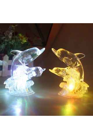 Sevimli Yunus 7 Renk Led Gece Lambası Dekorasyon Gece Lambası Çocuklar Çocuklar Hediye