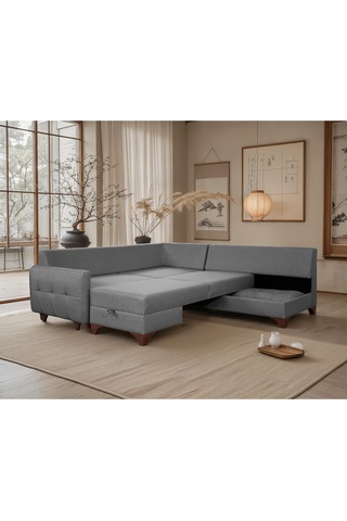 Eymense Cloft Köşe Koltuk Gri