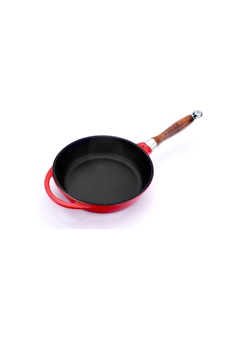 Lava Döküm Kızartma Tavası Ahşap Kulplu Çap(Ø)24cm