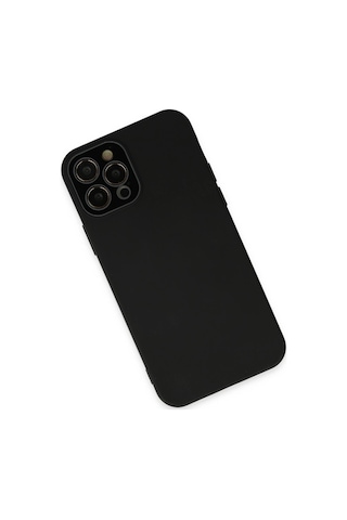 Newface Apple iPhone Uyumlu 12 Pro Max Kılıf Lansman Glass Kapak Semeglbl - 83 - Siyah