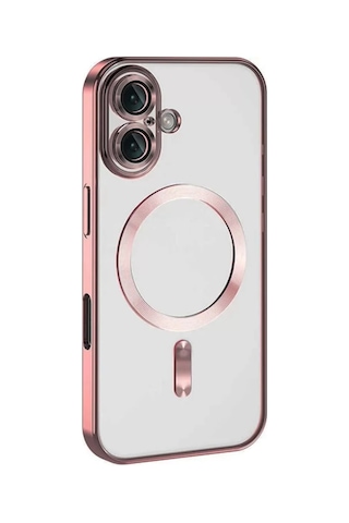 Newface Apple Uyumlu iPhone 16 Plus Kılıf Kross Magneticsafe Kapak - Pembe