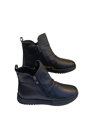 Voog 23663 Kadın Hakiki Deri Casual Comfort Bot Siyah