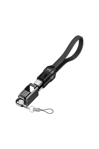 S-link Armor Cc-020 60w 20 Cm Type-c To Type-c Pd Örgülü Metal Başlıklı Siyah Hızlı Şarj Kablosu