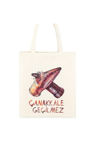 Anadolia Çarpışan Kurşunlar Ham Bez Çanta