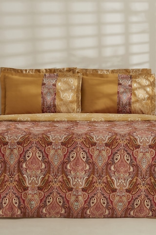 Karaca Home Sherie Çift Kişilik Nevresim Takımı Pamuk Saten Kahverengi Kahverengi
