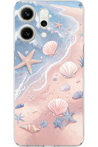 Oppo Reno 14 5g Uyumlu Sahil Deniz Kabuğu Baskılı Silikon Kılıf Renkli Oppo Reno 14 5g Uyumlu Sahil Deniz Kabuğu Baskılı Silikon Kılıf Renkli