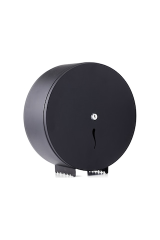 ARGESAN-Paslanmaz Çelik WC Kağıtlığı JUMBO Q28 cm-MAT SİYAH