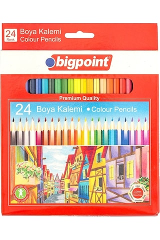 Bigpoint Kuru Boya Kalemi 24 Renk 12'li Kutu