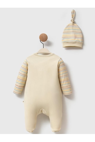 Moi Noi Baby Moi Noi 2li Baskılı Tulum - Bej