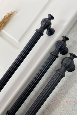 Hitit 128 Mm Siyah Modern Metal Kulp Modelleri Lüks Country Mutfak Dolap Çekmece Mobilya Kulbu Siyah